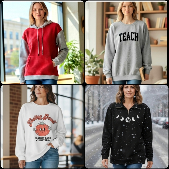 Tops - NWT Size S Bundle Of 4 Long Sleeve Lightweight Sweatshirts